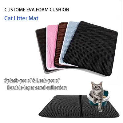 Suitable for over 95% of different types of cat litter, double-layer cat litter pads, pet cat mats cat litter collection carpets