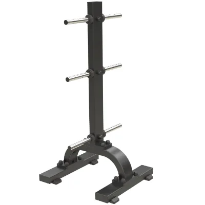 DFT-654 Steel Weight Plate Tree Bumper Plate Rack with 70kg Barbell for Legs Workout