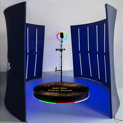 Backdrops Display Stand Aluminum Tension Fabric 360 Photo Booth Backdrop Portable Background Wall