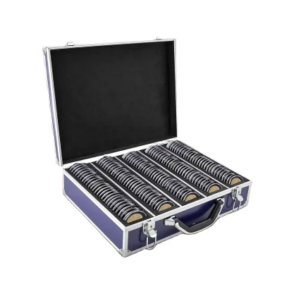 Coin Storage Case,Coin Organizer Holder(100 Coins,Blue)