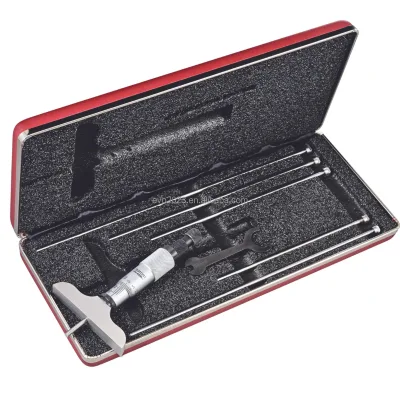 Original Starrett 440MZ-150RL 0-150mm Hardened Steel 0.01mm Ratchet Stop Depth Micrometer for CNC Boring Milling Inspection