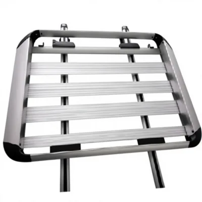 Universal Aluminum Roof Rack Cargo Basket W/Cross Bars for SUV 4x4 Truck, Heavy Duty 150lbs, Anti-Rust No-Drill