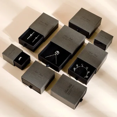Hot Sale Black Jewelry Box Packaging Craft Gift Box Jewelry Packaging Jewelry Packaging Box with logo