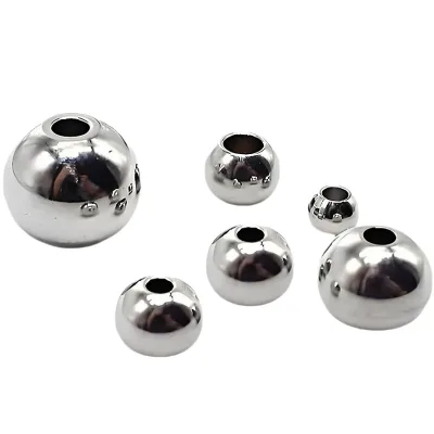 Wholesale Private Label Stainless Steel Round 10mm Handmade Cross Beaded Spacer Beads for Jewelry Accessories