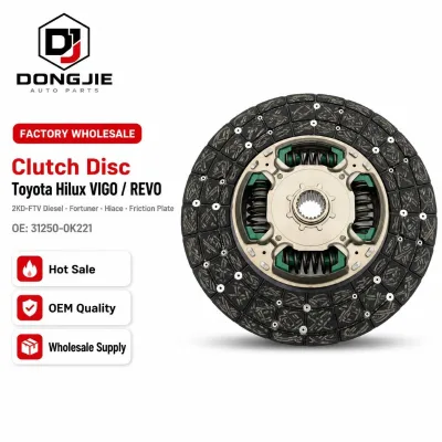 Factory Wholesale Clutch Disc Plate for Toyota Hilux VIGO REVO KUN25 Fortuner Hiace 2KD-FTV Diesel 31250-0K221 312500K221