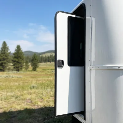 Quick-Release Detachable Aluminum Alloy RV Door for Seasonal Campers Removes Easily for Deep Cleaning or Off-Season Storage