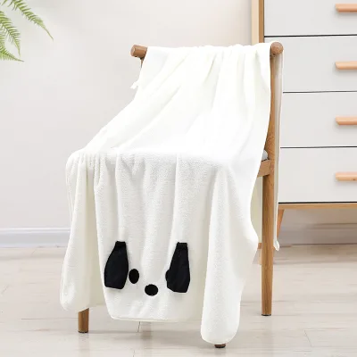 Wholesale Soft Coral Suede Towel Set Quick Drying Microfiber Cotton Antimicrobial Plain Dyed Sustainable Home Travel Adult