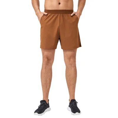Mens Summer Fitness Shorts Nylon Breathable Quick-Drying Running Training Loose-Fit Drawstring Closure Sports Bermuda Shorts