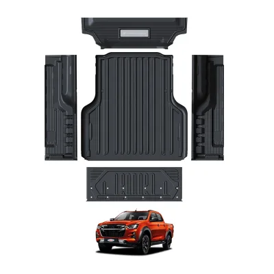 Rear Bed Liners Mat 4x4 Pickup Truck Black Wrapped Scratch Resistant Auto Accessories Car Parts for Isuzu D-MAX 2019-