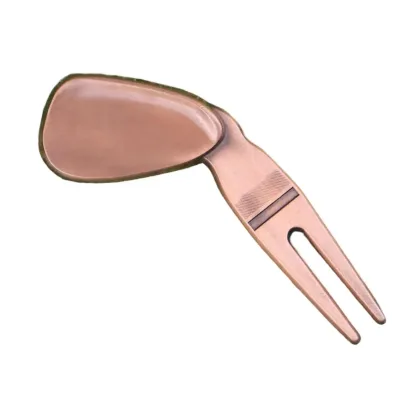Custom Logo Antique Look Folding Golf Divot Tool Magnetic Metal Golf Practice Tool