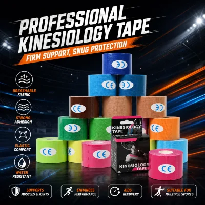 Factory Direct Medical-Grade Kinesiology Tape, Hypoallergenic Acrylic Adhesive Recovery Patch for  Relief & Basketball Sports