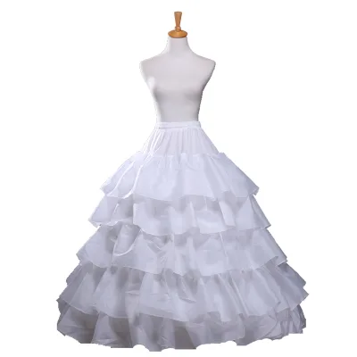 Ecoparty Four Steel Rings and Five Lotus Leaves Large Underskirt Diameter Performance Wedding Dress Petticoat