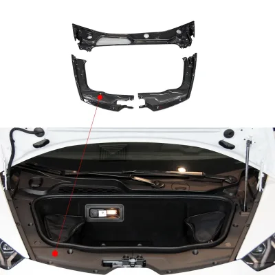 3PCS Carbon Fiber Interior Trims Front Trunk Boot Lid Cover Kit for Lamborghi Huracan LP610 LP580