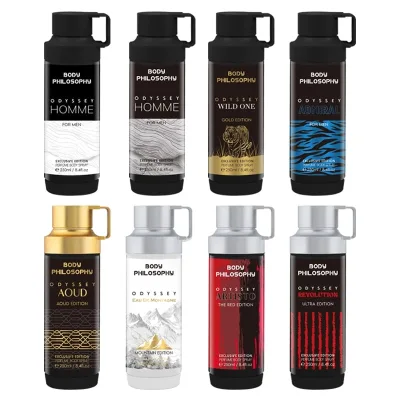 BodyPhilosophy Factory  Wholesale 250ml Body Mist Long Lasting Arabian Inspired Luxury Splash Fragrance Perfume Spray for Men