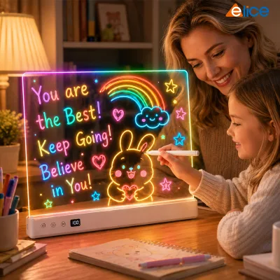 Factory Direct Sales Trending Music Sync Rhythm Mode Flicker Free Foldable Stand Portable LED Drawing Board