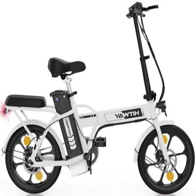 36V 10.5Ah BK5S Comfortable Stable Adults Electric City Bike 7-Speed Gear Sensor Technology Front & Back Baskets 120kg Capacity