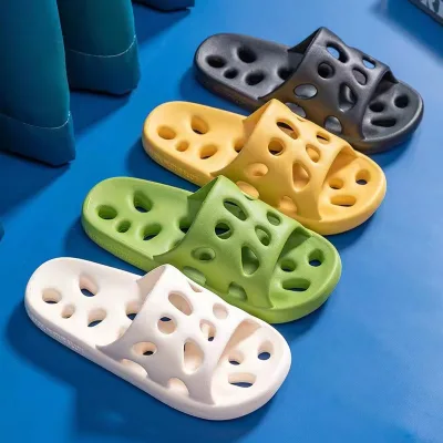 Custom Non-Slip Quick-Drying Shower Slippers New Arrival Bathroom Sandals with Drain Holes for Beach Pool Use for Spring