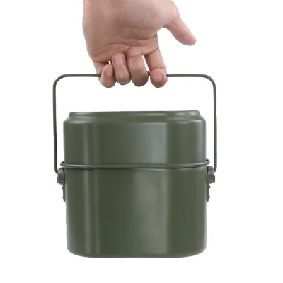 Aluminum Germany Style Mess Tins Outdoor Camping Hunting 3 Pcs/set Lunch Box Canteen