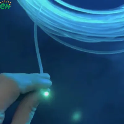 Flexible 10mm Transparent End Glow MMA Fiber Optic Cable Soft Optical Fiber for Light Transmission Within the Equipment