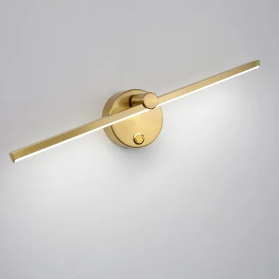Mirror Wall Lighting Modern Gold Indoor Sconce Lamp Antique LED Wall Lamp for Home Decor