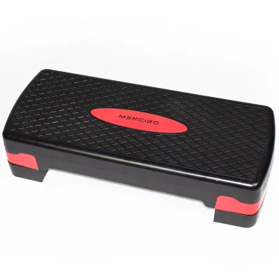 Aerobics Stepper Workout Home Gym Cardio Fitness ABS Material Compact Platform Exercise Step Aerobic Step Board Black Red Unisex