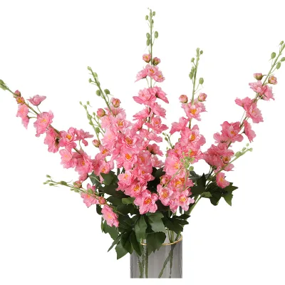 High Quality 96cm Silk Delphinium and Larkspur Artificial Flowers for Home & Wedding Decor Winter Wonderland Wedding Decor