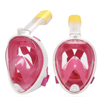 Full Dry Top Diving Swimming Free to Breathing 180 Wide View Anti Leak Full Face Snorkel Mask