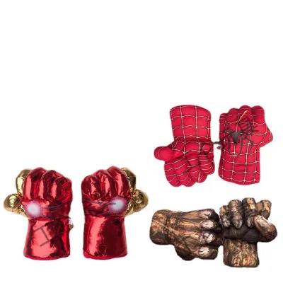 Wholesale Giant Plush Boxing Gloves Green Fist Red Spider Design for Cosplay Hand Pillow and Gift Doll