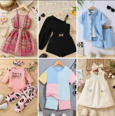 New Wholesale Mixed Used Children's Clothing Inventory Summer Children's Cartoon Printed Casual Clothing Style Random Shipment