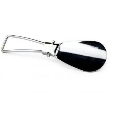 Hot Sale Portable Polish Steel Metal Foldable Shoehorn