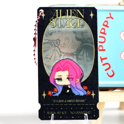 Cheap Price Custom Keychain 3D Keychain Plastic Cute Anime Acrylic Mirror Keychain With Mirror