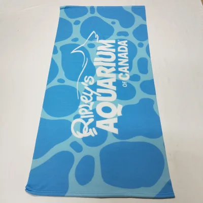 Reactive Print Logo Oversized Beach Square Towel With Print