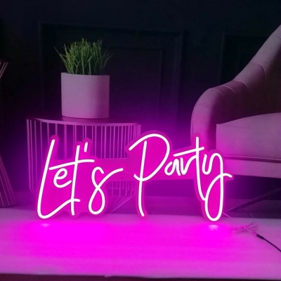Cosun Neon Light Party Supplies Letrero Neon Lets Party Neon Sign