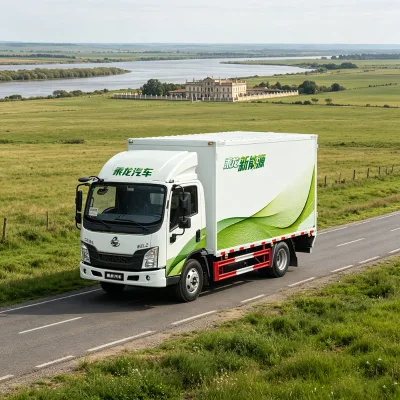 Zero Emission Chenglong L2 EV 4x2 Pure Electric Enclosed Cargo Van Light Delivery Truck Deposit Price