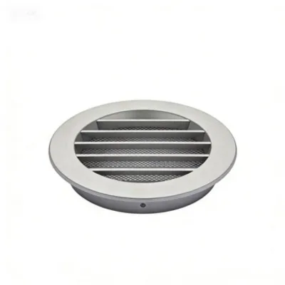 Waterproof Cast Aluminum Round Air Vent Louver 150mm Exterior Wall Ventilation Grille Cover with Durable Metal Mesh Screen