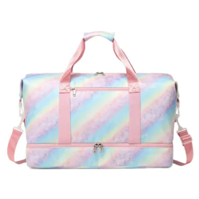 Travel bag sports fitness yoga bag, large capacity leisure travel duffel bag anti splash water, single shoulder diagonal cross bag
