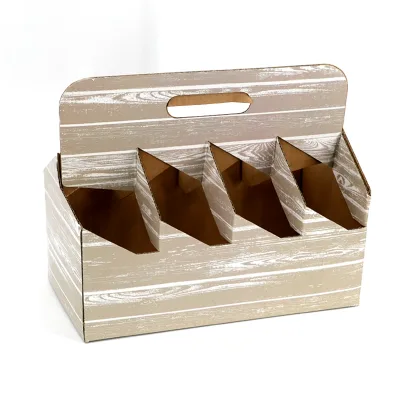 4pack,6pack Foldable Paper Beer Carrier Box,insulated Beer Bottle Carrier Beer Packaging Carton