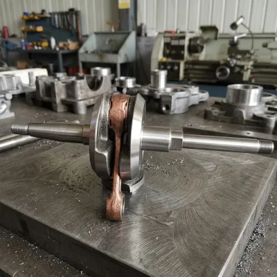 Factory Custom Peugeot 103 Crankshaft Engine Assembly Parts Steel 45Cr Forged Motorcycle Spare Parts with One Year Warranty