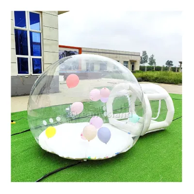 Custom-Size Mini Inflatable Transparent Dome Tent with PVC Material Bubble Tent Design for Home Used