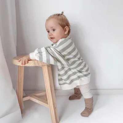 Ins Nordic Childrens Loose Sweatshirt Spring New Arrivals Baby Long Sleeve Casual Top Softened Cotton Vintage Stripes