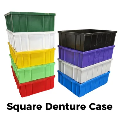 Square Dental Lab Work Pan Model Storage Box Dental Laboratory Medical Grade Plastic Custom Print OEM Factory