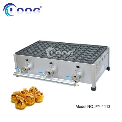 Commercial Kitchen Equipment Ball Shaped Mold Cast Iron Takoyaki Pan Gas