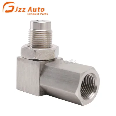 Mini Catalytic Converter 90 Degree Exhaust Pipe O2 Sensor Spacer Adapter Catalyst Simulator Check Engine Light CEL Eliminator