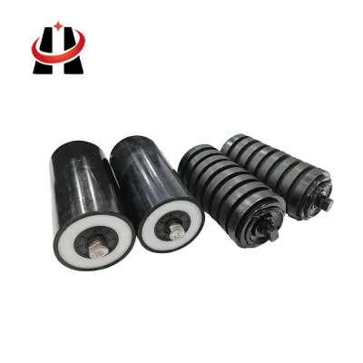 Grooved Rubber Ring Conveyor Roller Belt Cleaning Return Coal Mining Steelworks Brick Kiln Cement Bulk Sticky Material Idler