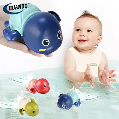 Cute Swimming Turtle Bath Toys for Toddlers Floating Wind up Toys New Born Baby Bathtub Water Toys