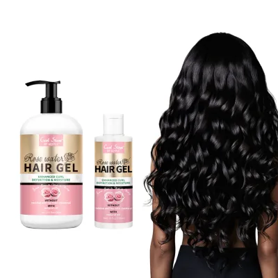 New Arrival 150ml/400ml Private Label Rose Extract Hair Styling Gel for Curly Hair Shine Scented Salon Treatment Cream for Women