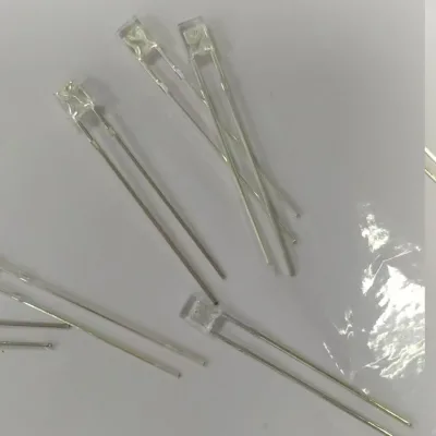 Square-shaped 234-Diode LED Light Transparent Red & Ice Blue Lens Emitting Yellow & Green-Short Pin Rectangle LED Diode
