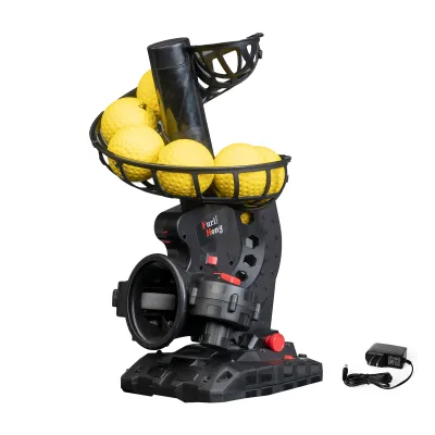 Furlihong Upgraded Electronic Baseball Pitching Machine, Adjustable Angles, Timer and Speed, AC Adapter or Battery Powered