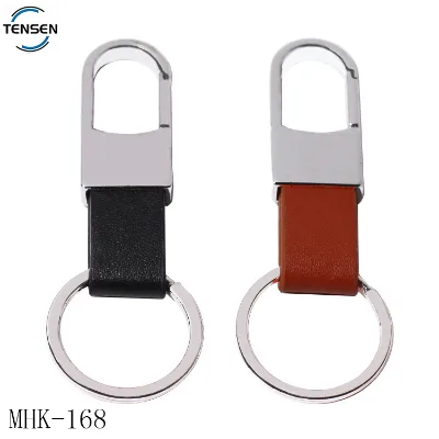 Wholesale Clothing Metal Logo Hang Tags Die Casting Bags Metal Spring Hook Adjustable Backpack Metal Genuine Leather Keychains