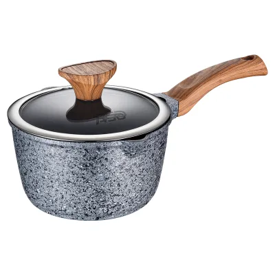 16cm Sauce Pan Cookware Set Double Granite Coated Cookware Aluminum Milk Pan Saucepan